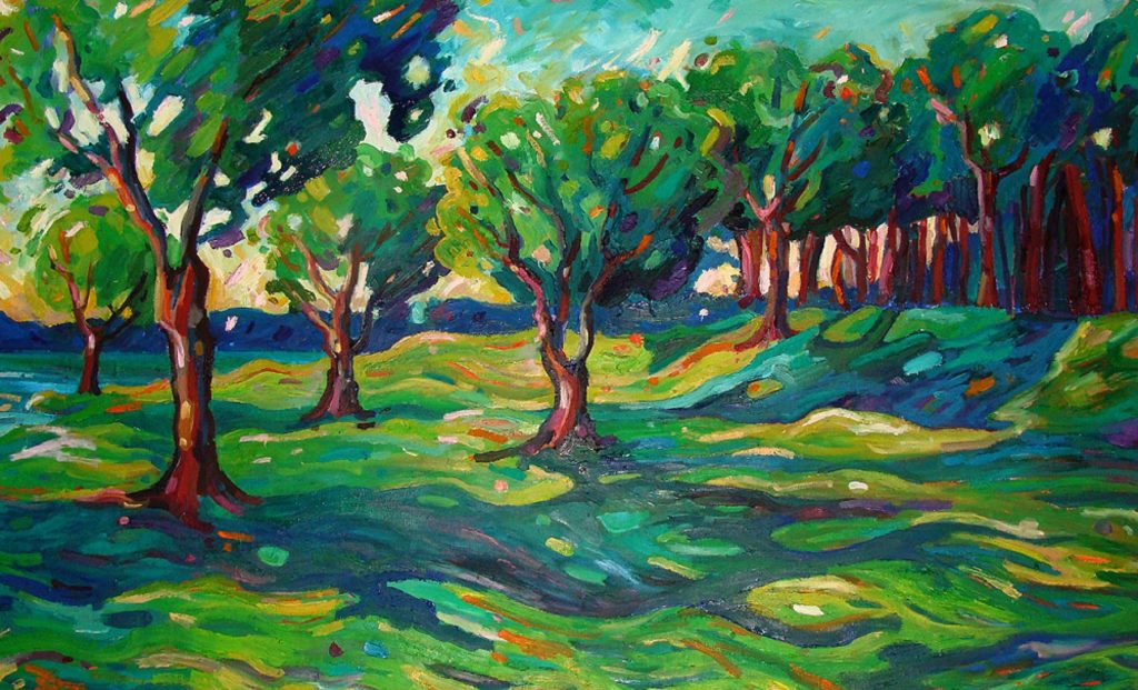Am Neufeldersee, Öl auf Leinwand, 50 x 70 cm