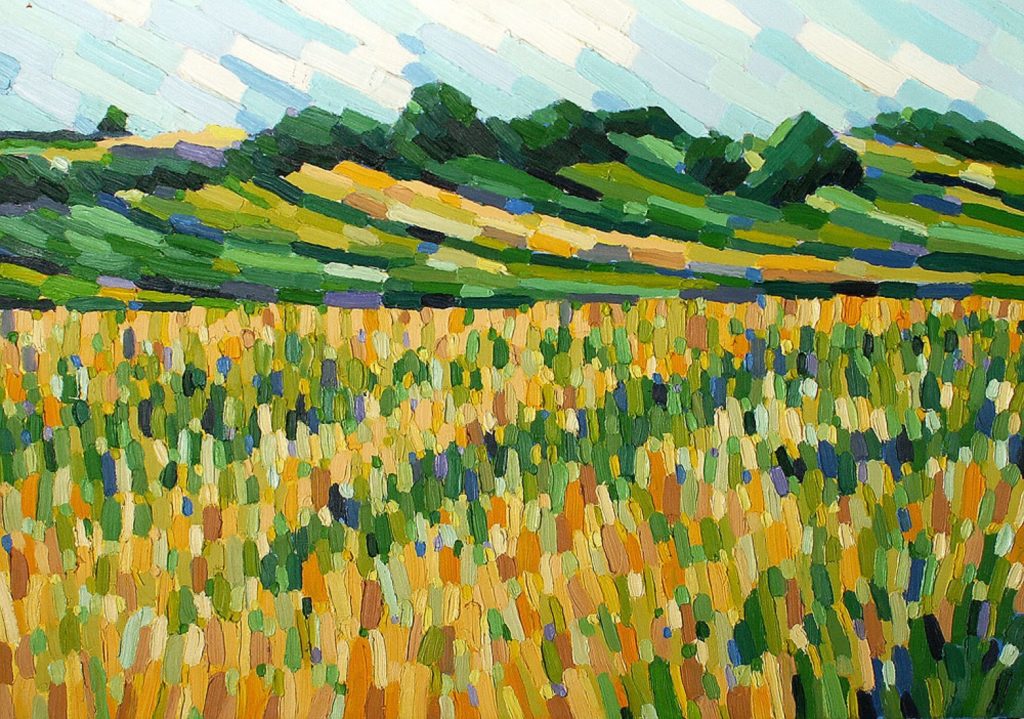 Felder im Weinviertel, Öl auf Leinwand, 40 x 50 cm