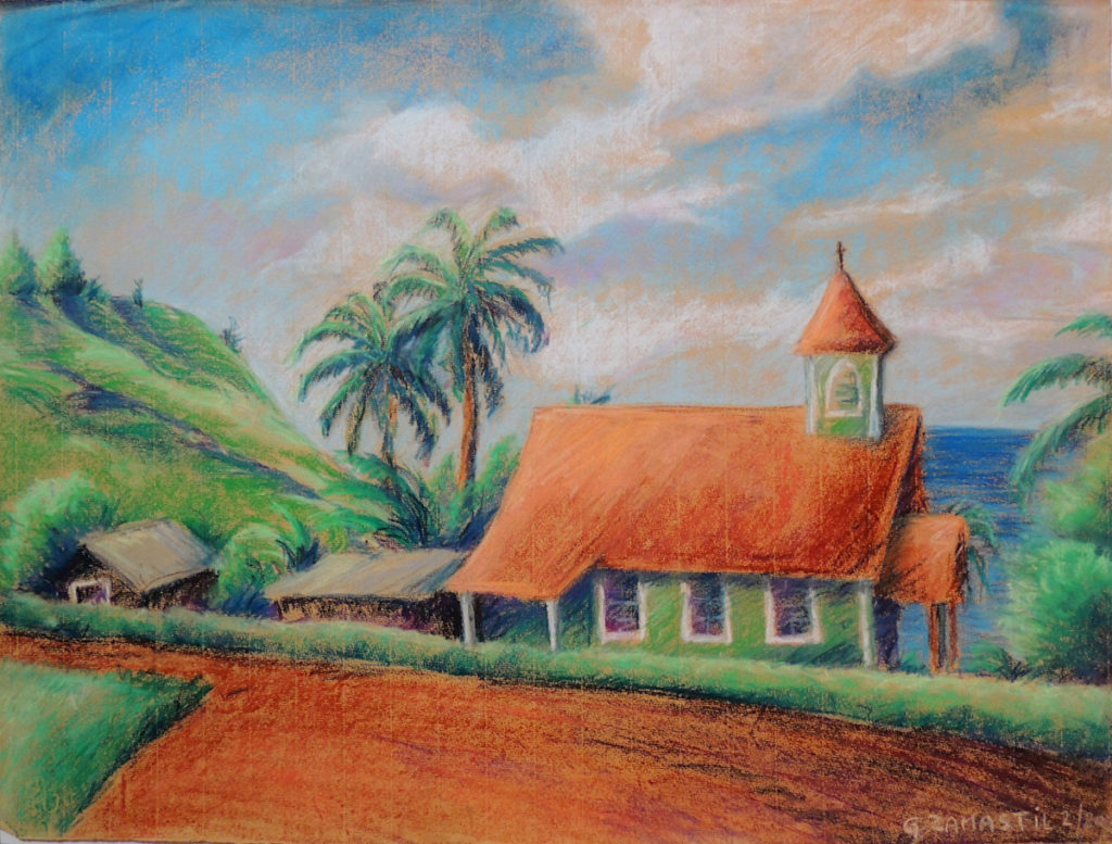 Kahakuloa, Pastell, 50 x 70 cm