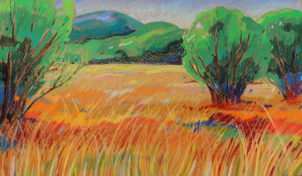 Am Satzberg, Pastell, 50 x 80 cm