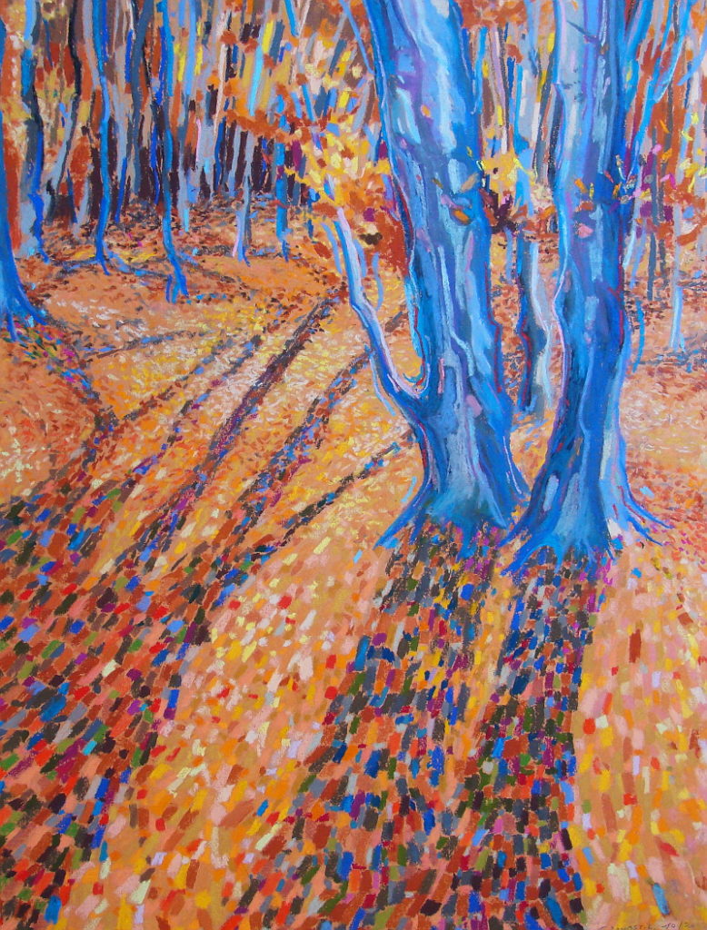 Herbstspaziergang, Pastell, 50 x 70 cm